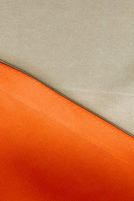 Silk Triangle Scarf, Orange with Beige Benefitting Orange County United Way