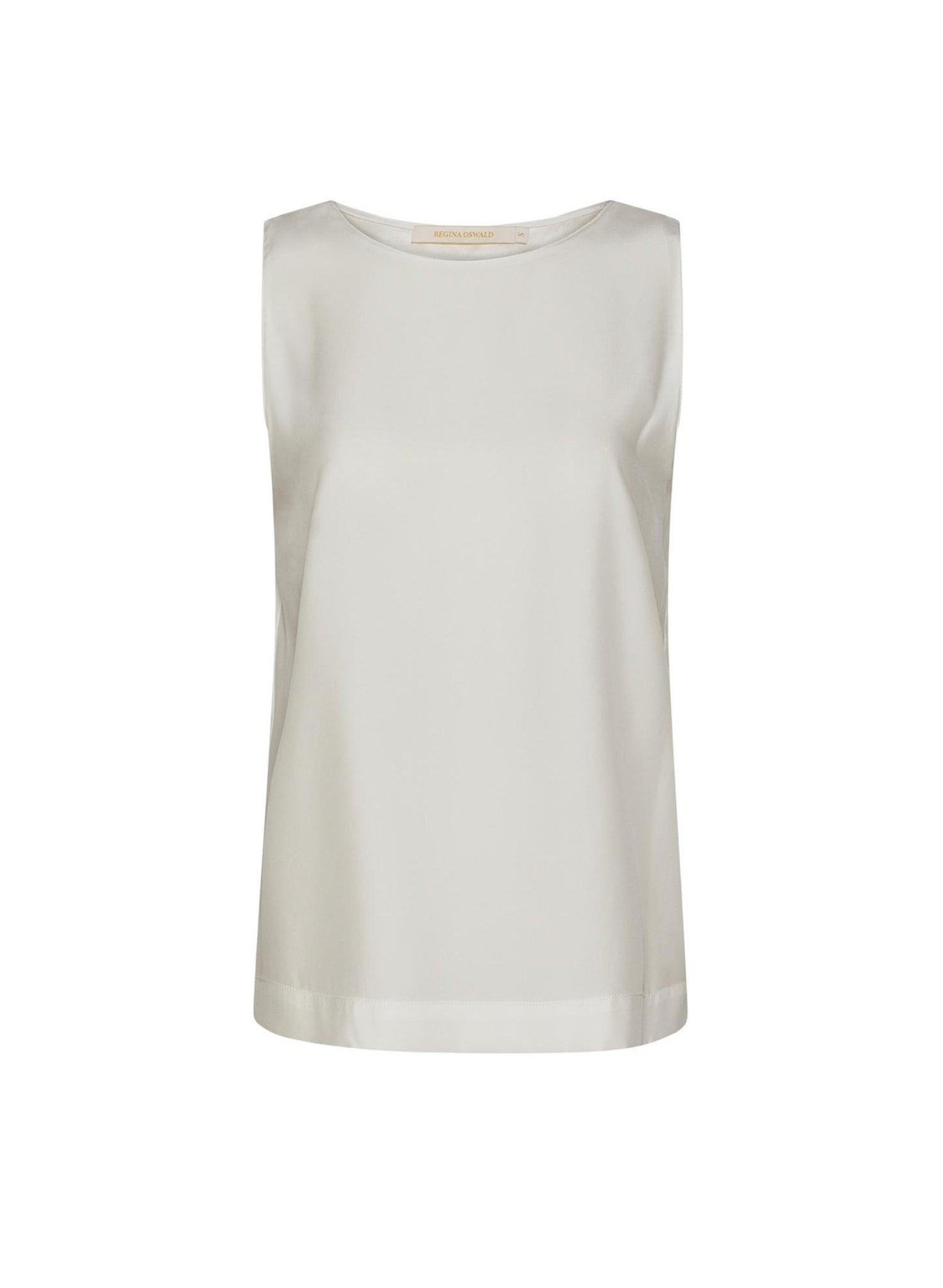 Womens White Silk Tank Top